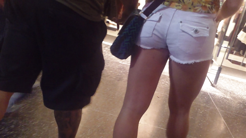 Girls ass & butts at the market in shorts #12514153
