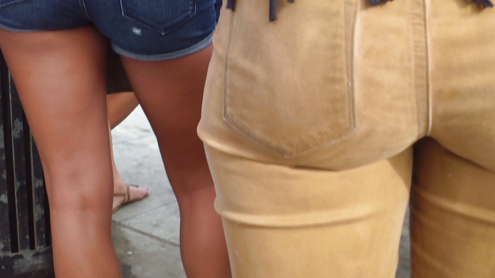 Girls ass & butts at the market in shorts #12514165