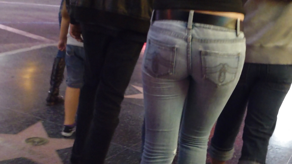 Girls ass & butts at the market in shorts #12514293