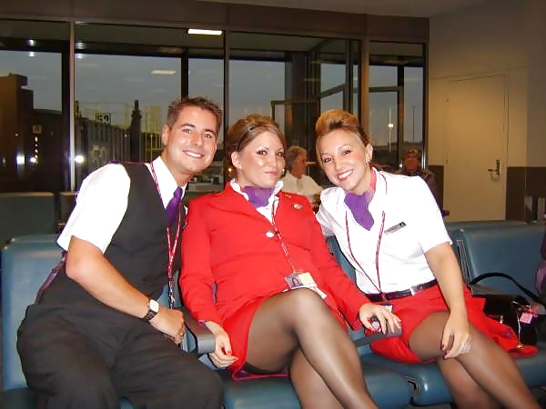 Sexy stewardesses, air hostess #18657007