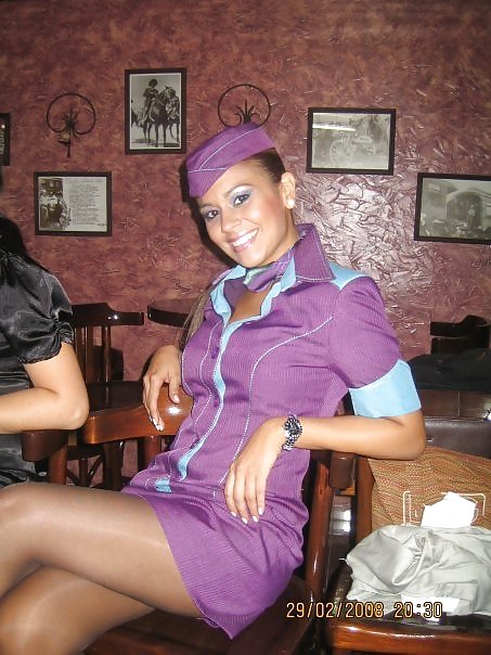 Sexy stewardesses, air hostess #18657016