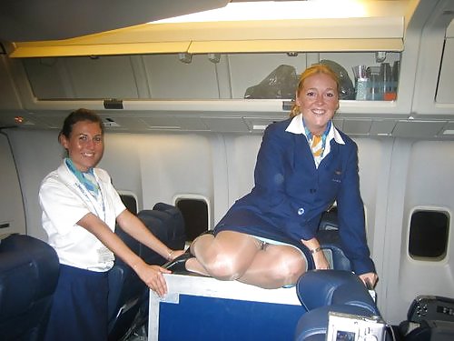 Sexy stewardesses, air hostess #18657029