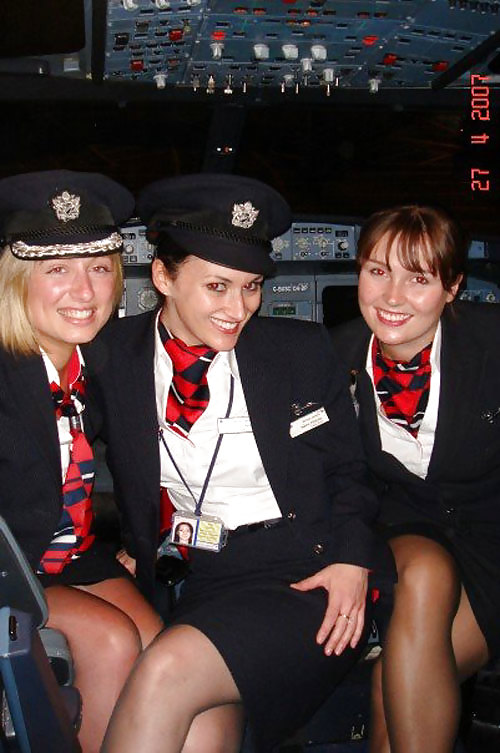 Sexy stewardesses, air hostess #18657033
