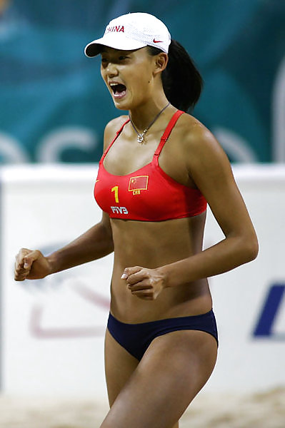 Xue Chen Olympic Beach Volleyball Beautiful China Girl #12243730