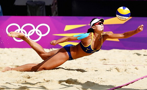 Xue Chen Olympic Beach Volleyball Beautiful China Girl #12243759