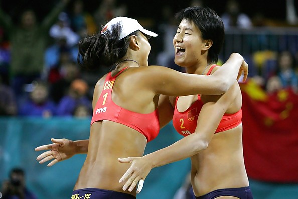 Xue Chen Olympic Beach Volleyball Schöne Mädchen China #12243788
