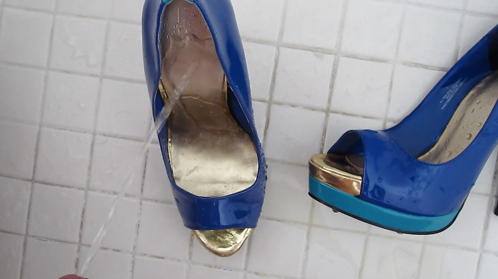 Mossimo Bleu Chaussures à Talons Hauts Peep Toe Cummed #14403342