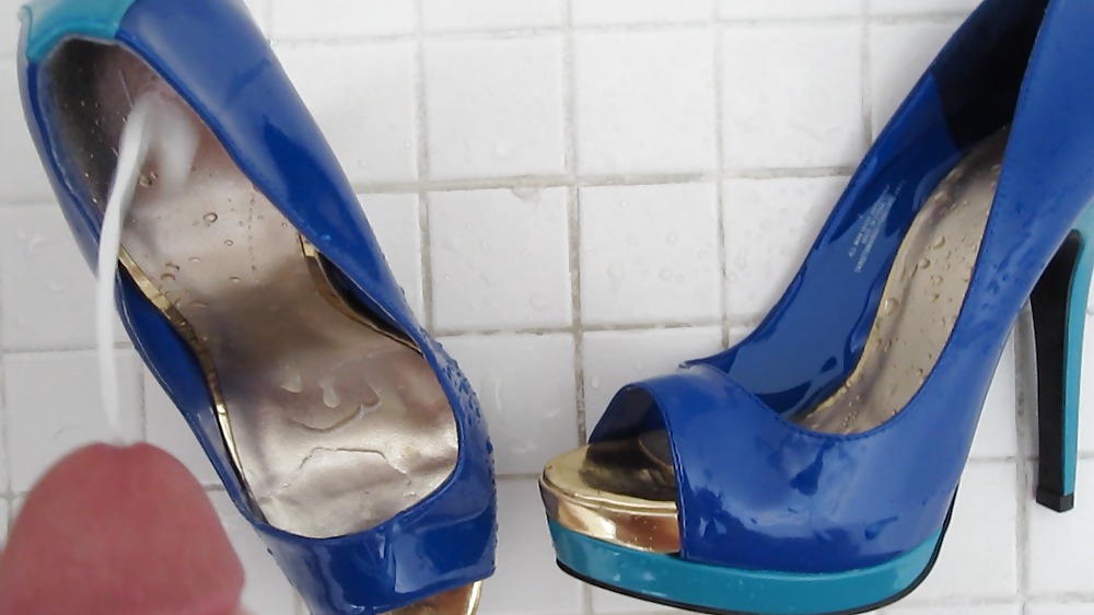 Mossimo Bleu Chaussures à Talons Hauts Peep Toe Cummed #14403371