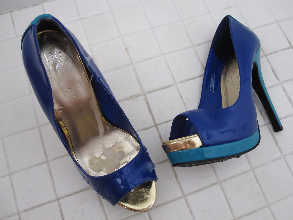 Mossimo Bleu Chaussures à Talons Hauts Peep Toe Cummed #14403384