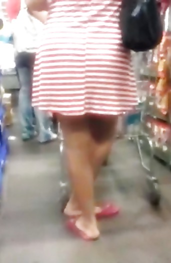 Sexy lady at the supermarket, upskirt - BR #17898380