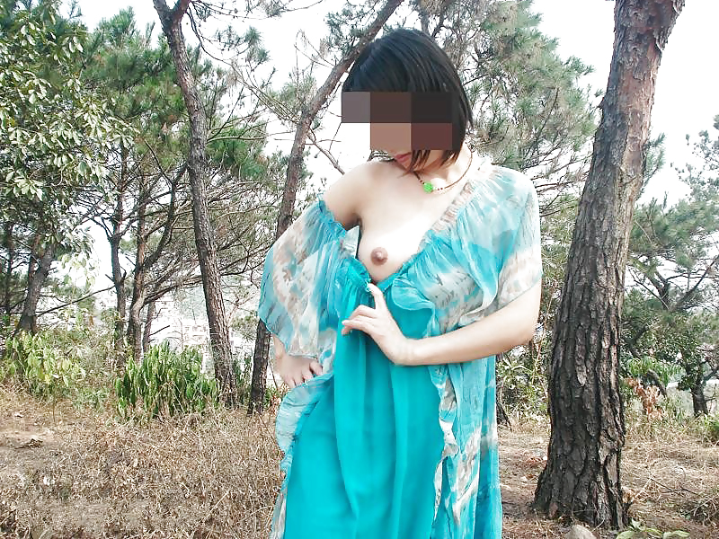 Friend's chinese wife flashing in public