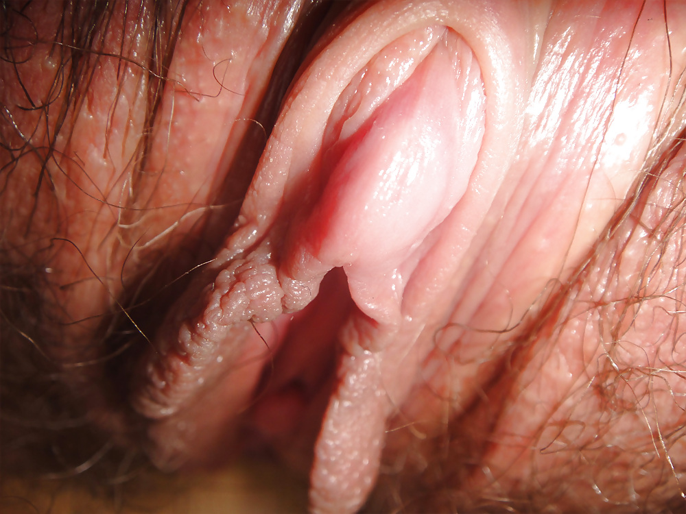 Huge close-ups of my clit and hairy lips #16677134