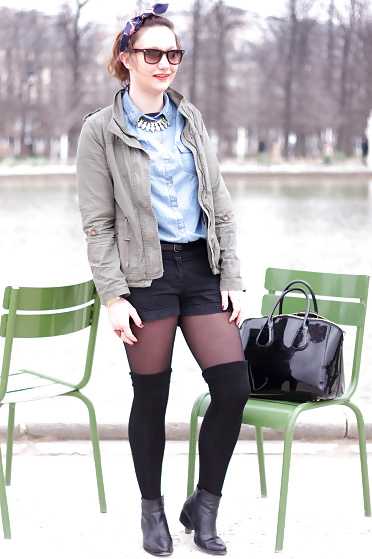 Modo de bloggers franceses con piernas sexy 14
 #16486876