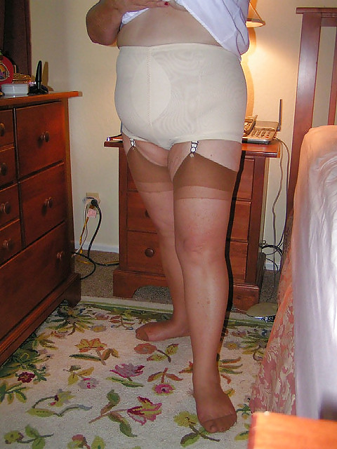 Plumper In Vintage Gartered Girdle Brief #10210516