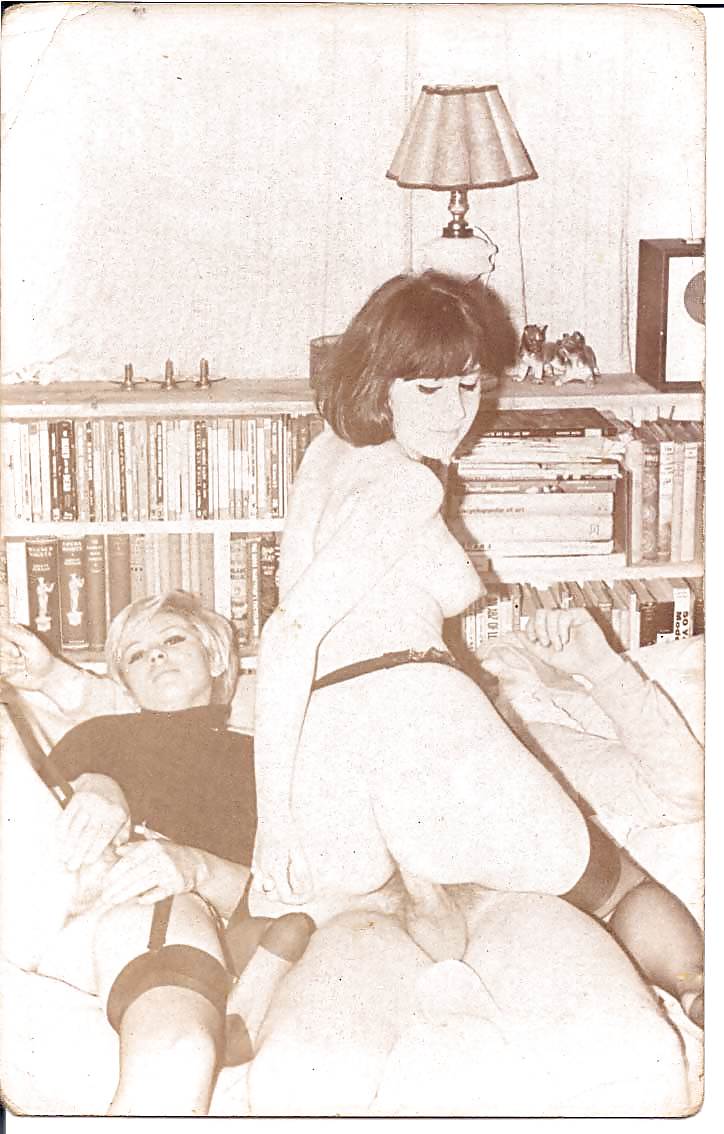 1960s Foursome Blonde & Brunette Stockings & Suspenders #4941506