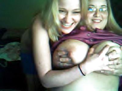 Topless Girlfriends Flashing on Webcam #3815323