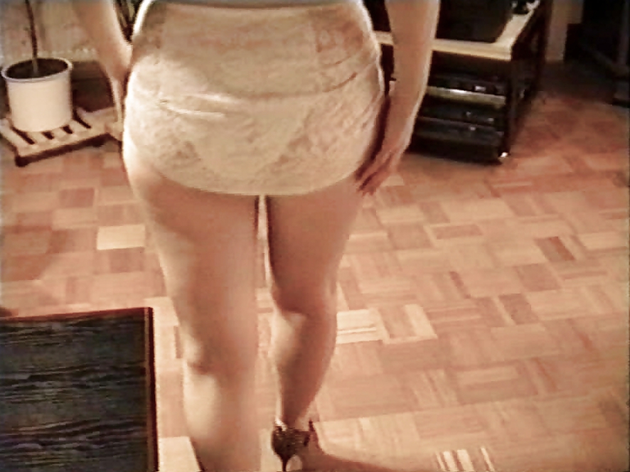 SAG - White Zip Bustier & Short Lace Skirt Long Legs 19 #14074146