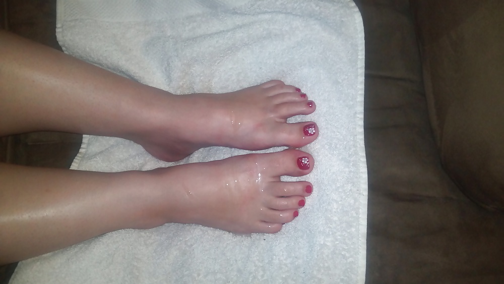 My feet covered in hot sticky cum #14394082
