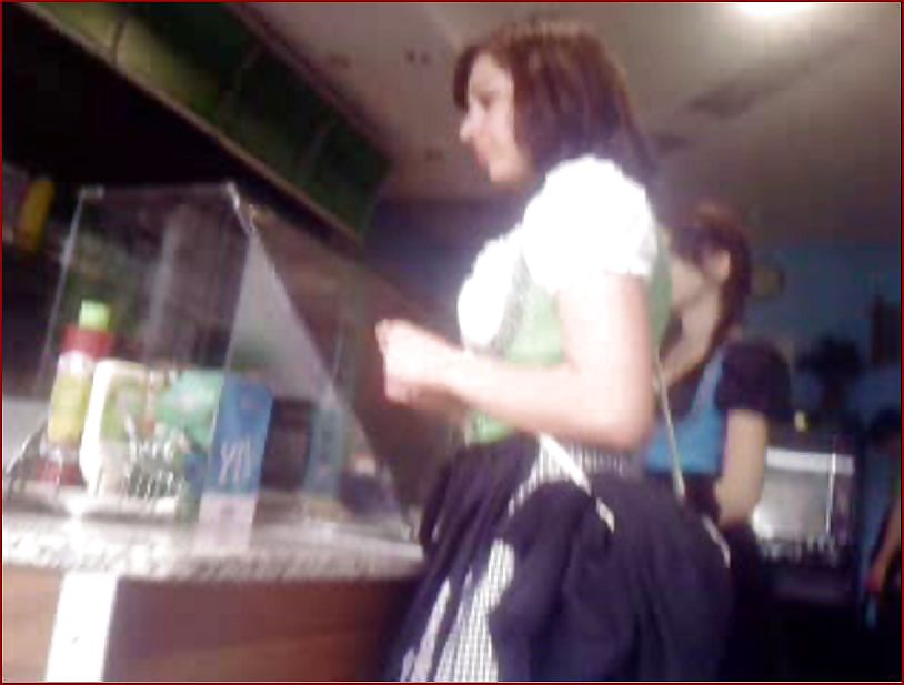 Nice young girls ass recorded while waiting for my pizza #13783612