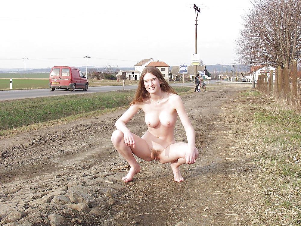 Czeck girl walking nude in public - N. C.  #13628740