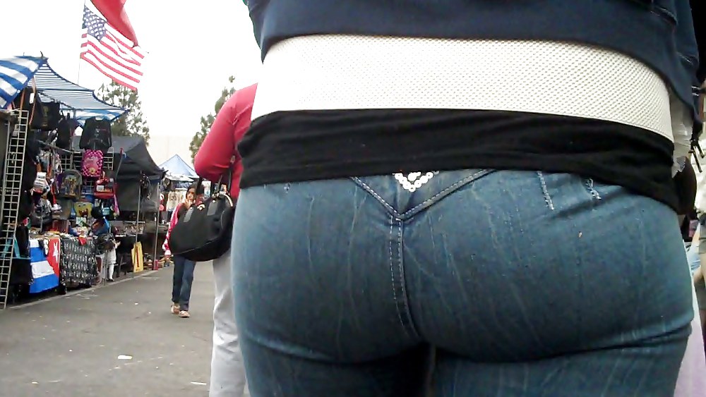 Looking up her ass & butt in jeans #4929036