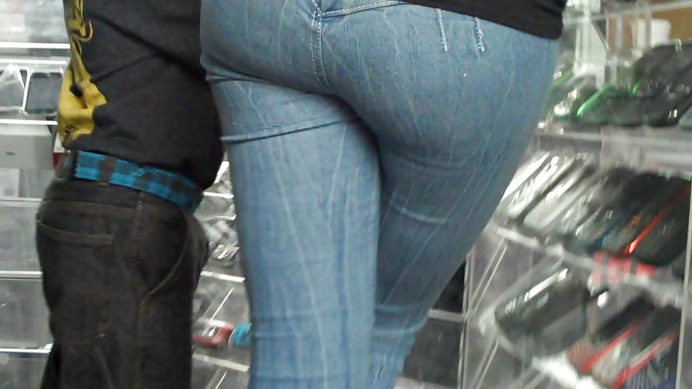 Looking up her ass & butt in jeans #4929161