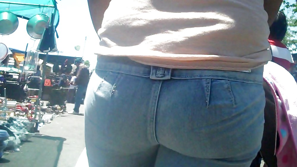 Looking up her ass & butt in jeans #4929232