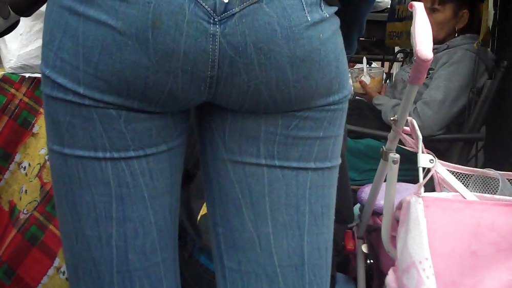 Looking up her ass & butt in jeans #4929260