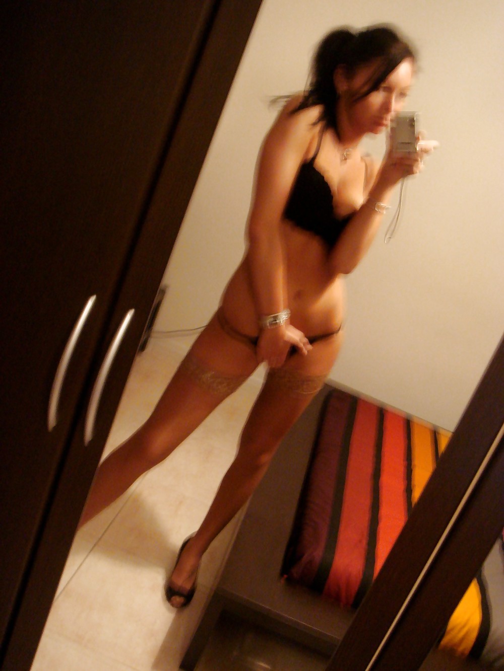 Cute girl in front of her mirror #9080928