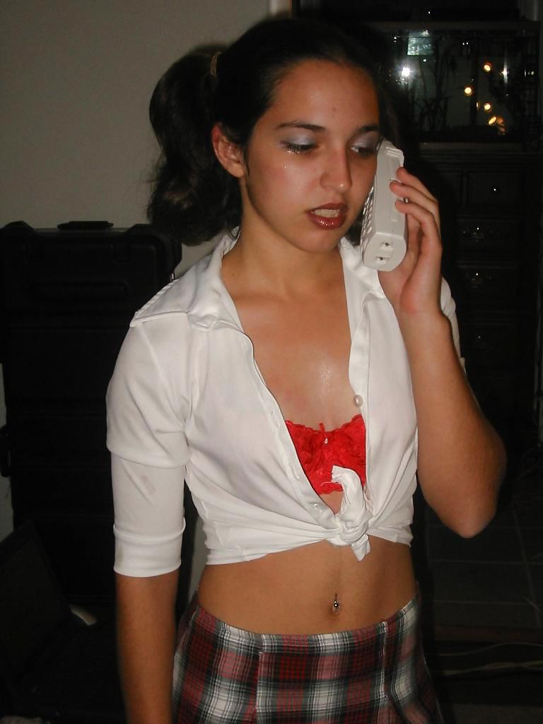 LATINA POSING IN SCHOOLDRESS #9538834