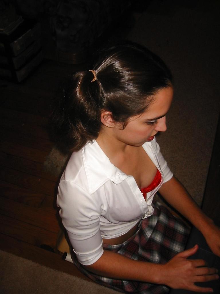 LATINA POSING IN SCHOOLDRESS #9538844