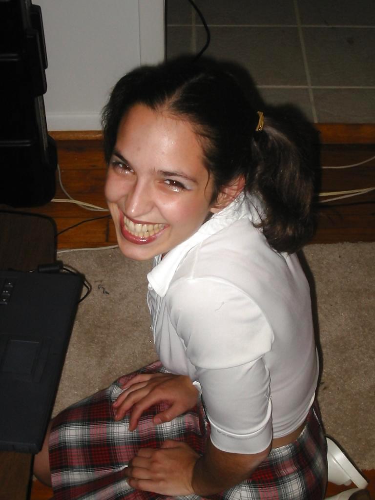 LATINA POSING IN SCHOOLDRESS #9538854