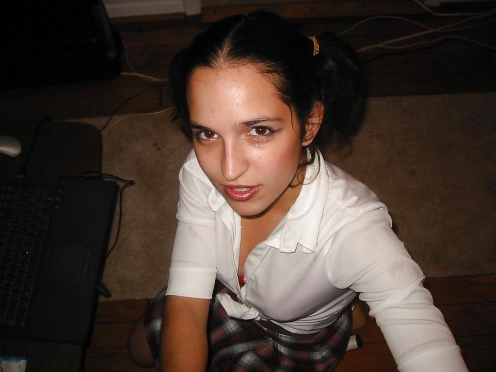 LATINA POSING IN SCHOOLDRESS #9538859