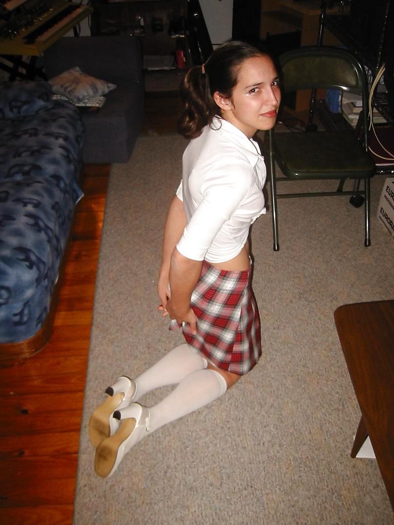 LATINA POSING IN SCHOOLDRESS #9538875