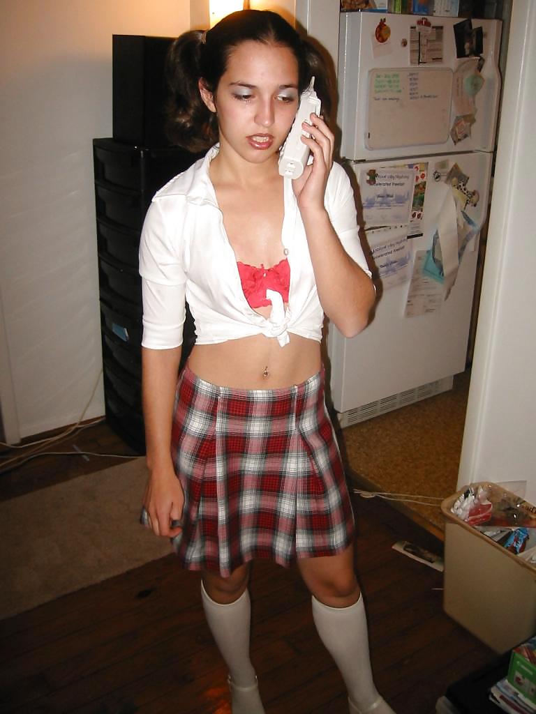 LATINA POSING IN SCHOOLDRESS #9538888
