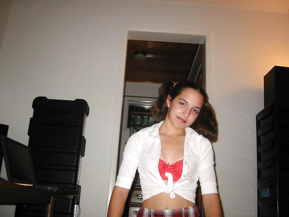LATINA POSING IN SCHOOLDRESS #9538902