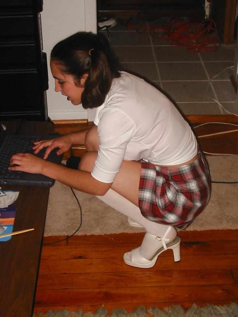 LATINA POSING IN SCHOOLDRESS #9538915