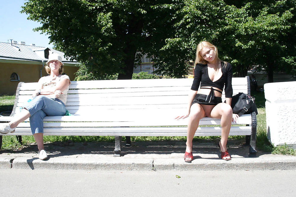 Sluts upskirt and nude on benches 3 #15038739