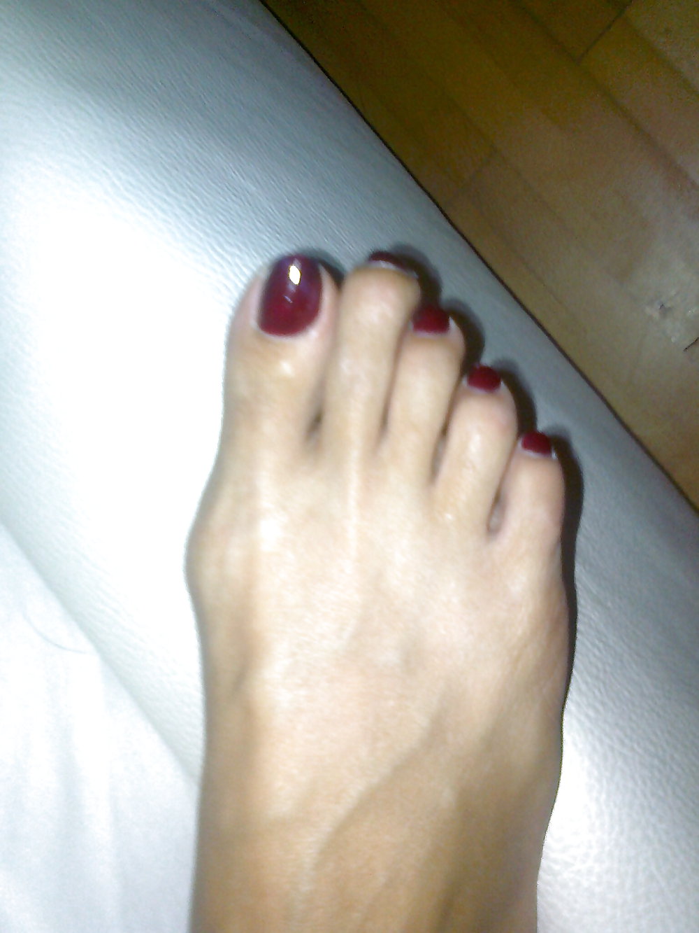 Old and new fres wife red pedicure #11959810