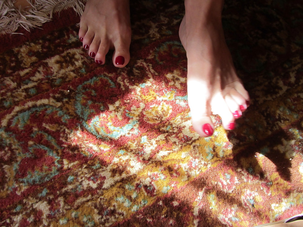 Old and new fres wife red pedicure #11959824