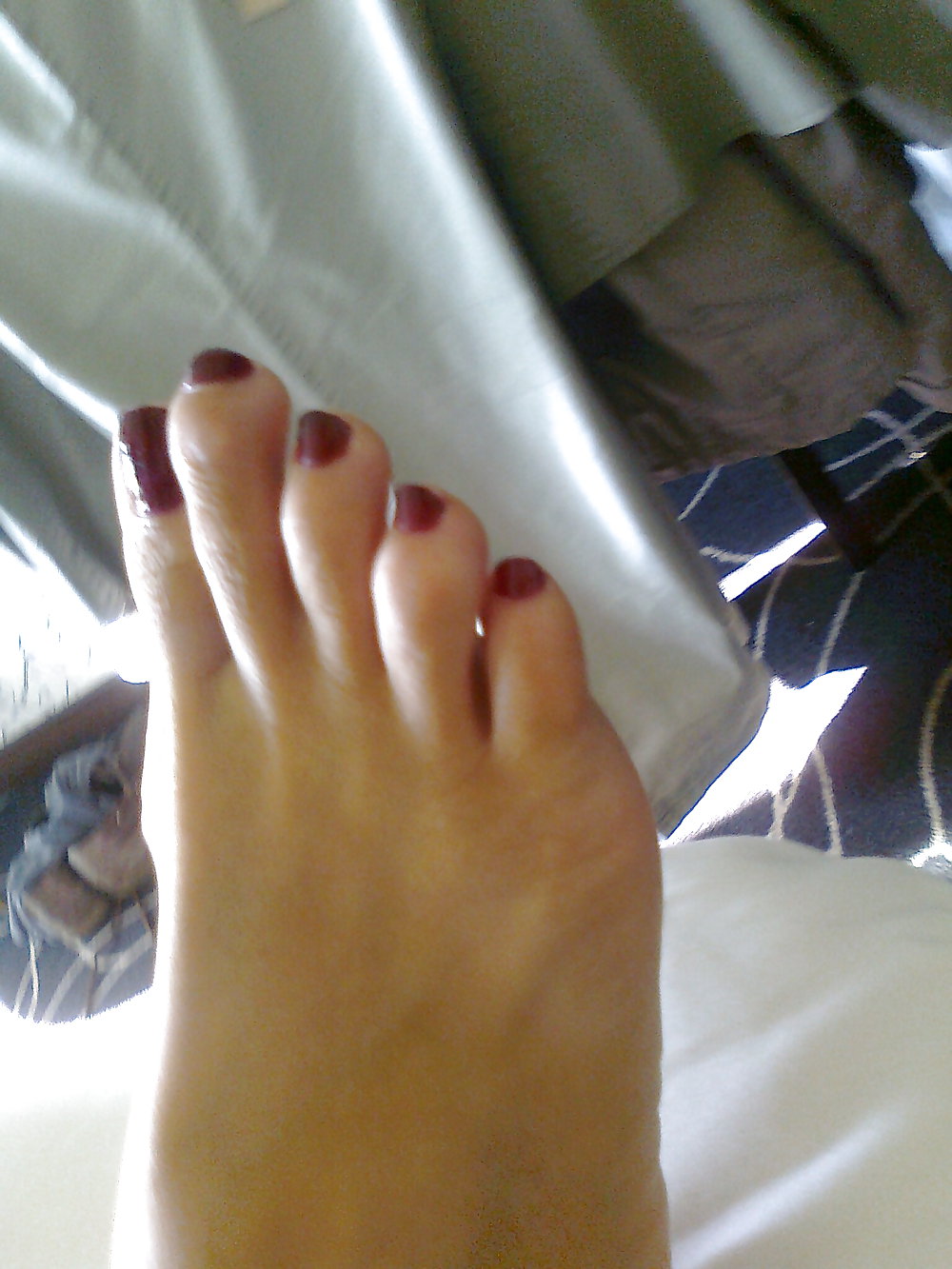 Old and new fres wife red pedicure #11959895