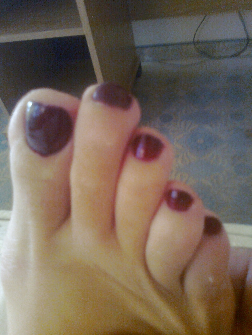 Old and new fres wife red pedicure #11959951