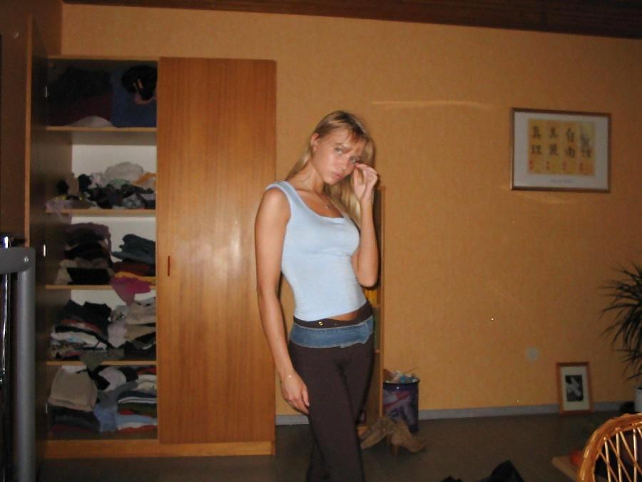 Blonde amateur posing at home #2704542