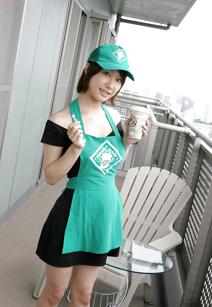 Japanese coffee delivery girl #11322227