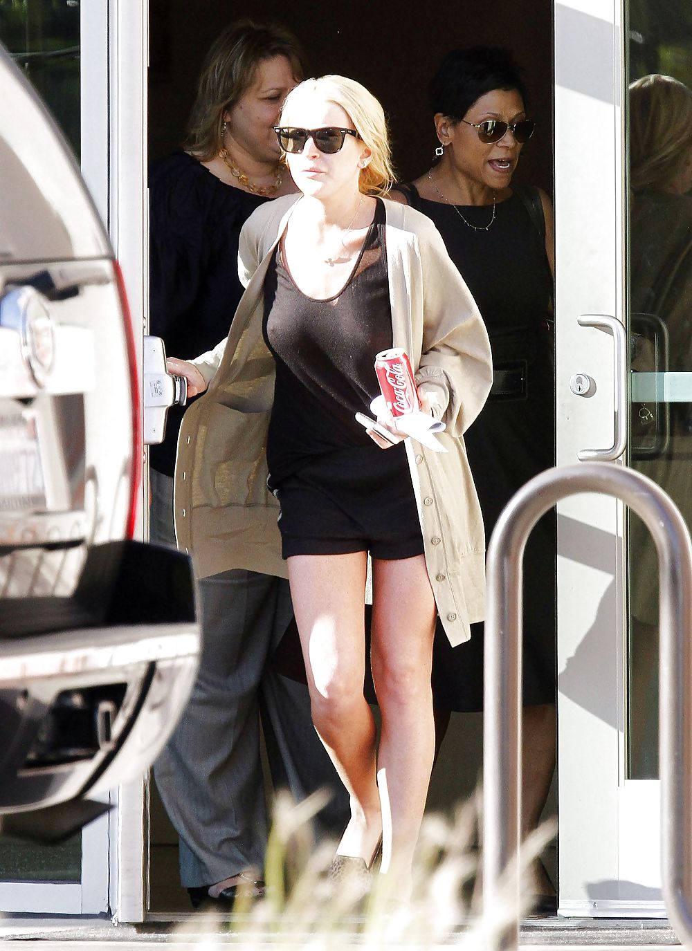 Lindsay Lohan see thru at the Downtown Womens Center in LA #4735354
