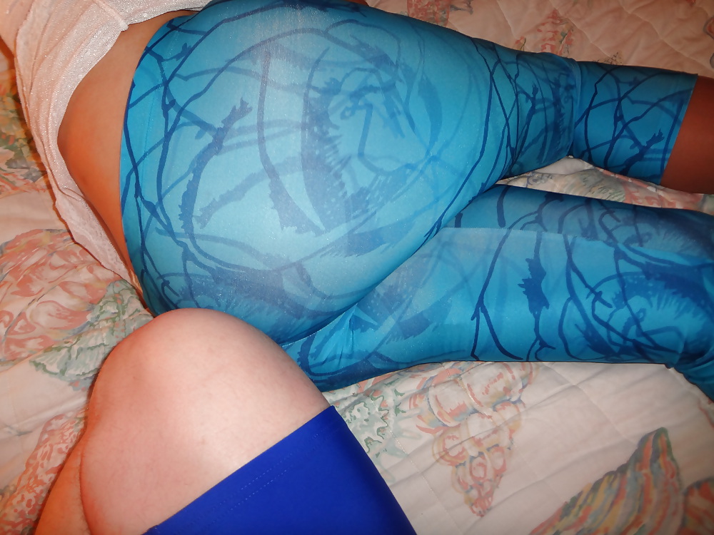 Spandex Pants and Thigh Highs #17776275