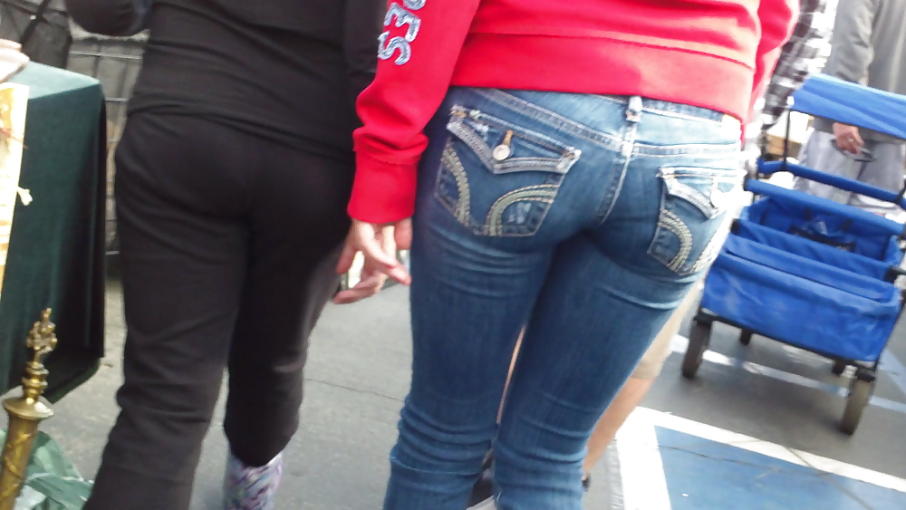 Beautiful teen ass & butt in tight blue jeans #11355823