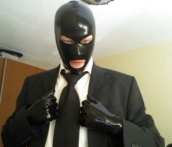 Getting dressed in latex gloves and mask #21711523