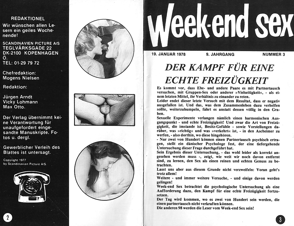 Magazines Millésime Samlet Week-end De Sexe 03-1978 #1718905