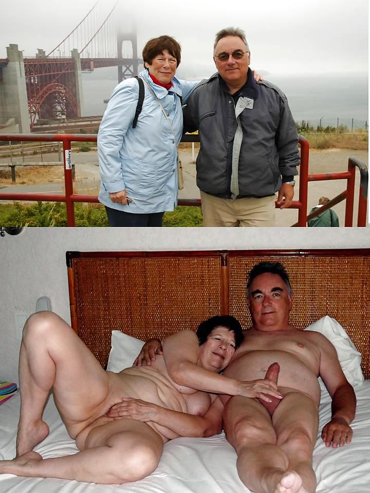 With and without clothes-mature couple. #14630300